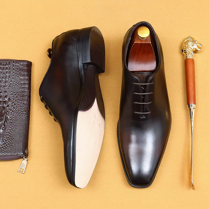 Men's Genuine Leather Oxford Shoes, Business, Formal