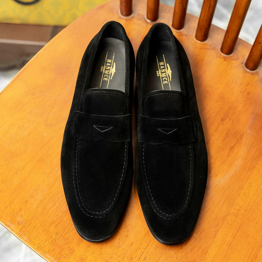 Men's Genuine Leather Loafers, Breathable, Slip-On