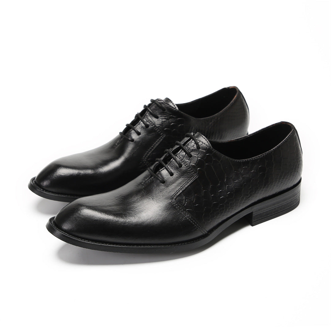 Men's Leather Oxford Formal Shoes – Pointed Toe, Business – Style 56