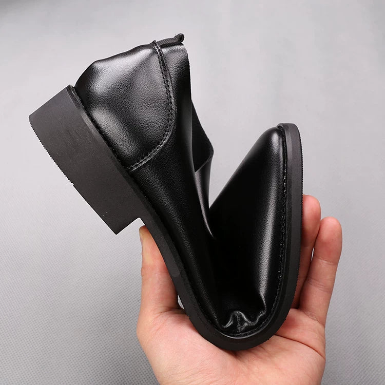 Men's Leather Shoes, Height Increasing, Breathable