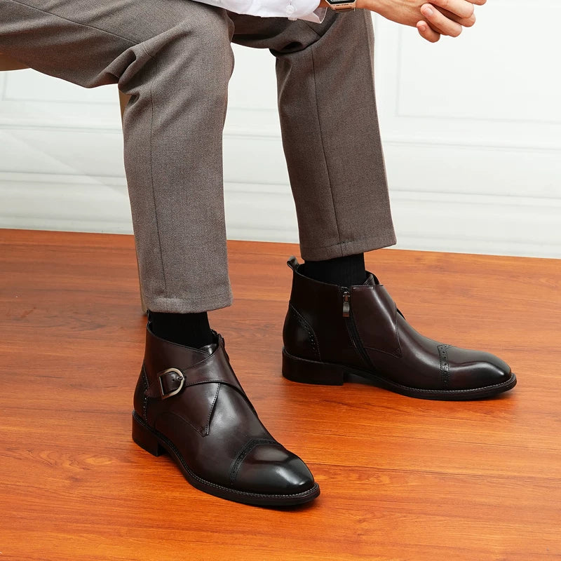 Men's Genuine Leather Martin Boots, British Style