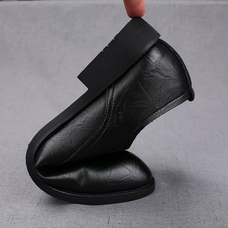 Men's Leather Shoes, Height Increasing, Pointed Toe