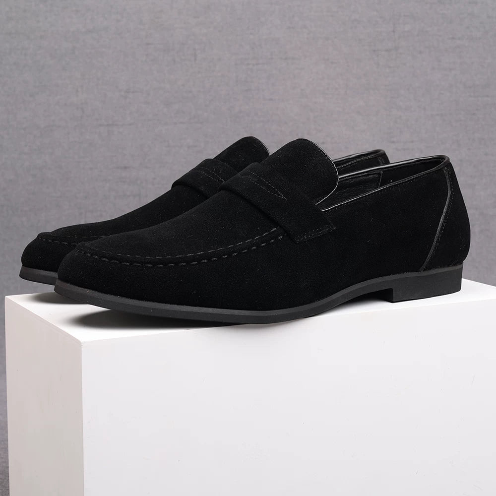 Men's Suede Loafers, Height Increasing, Slip-On