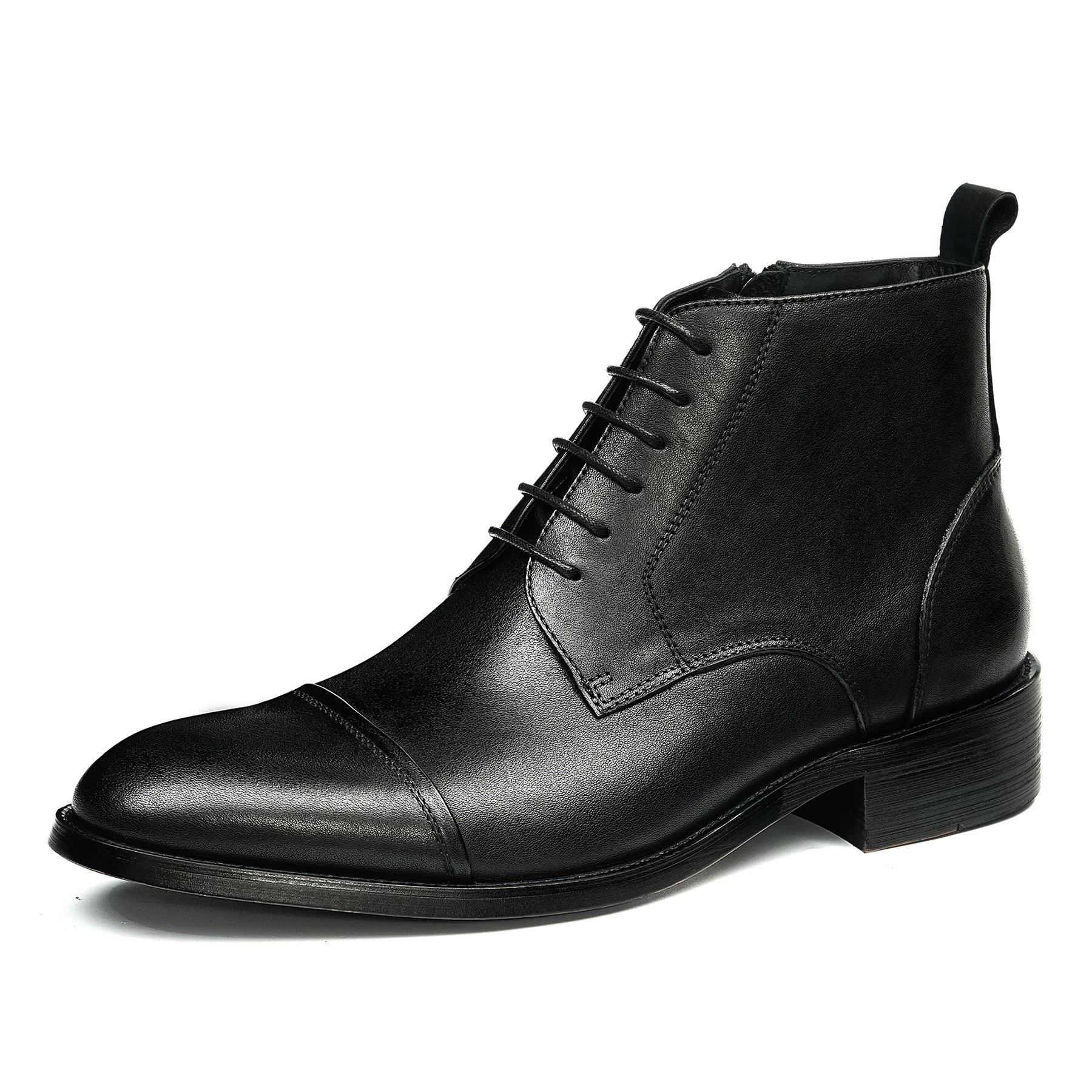 Men's Genuine Leather Martin Boots, Pointed Toe, British Style