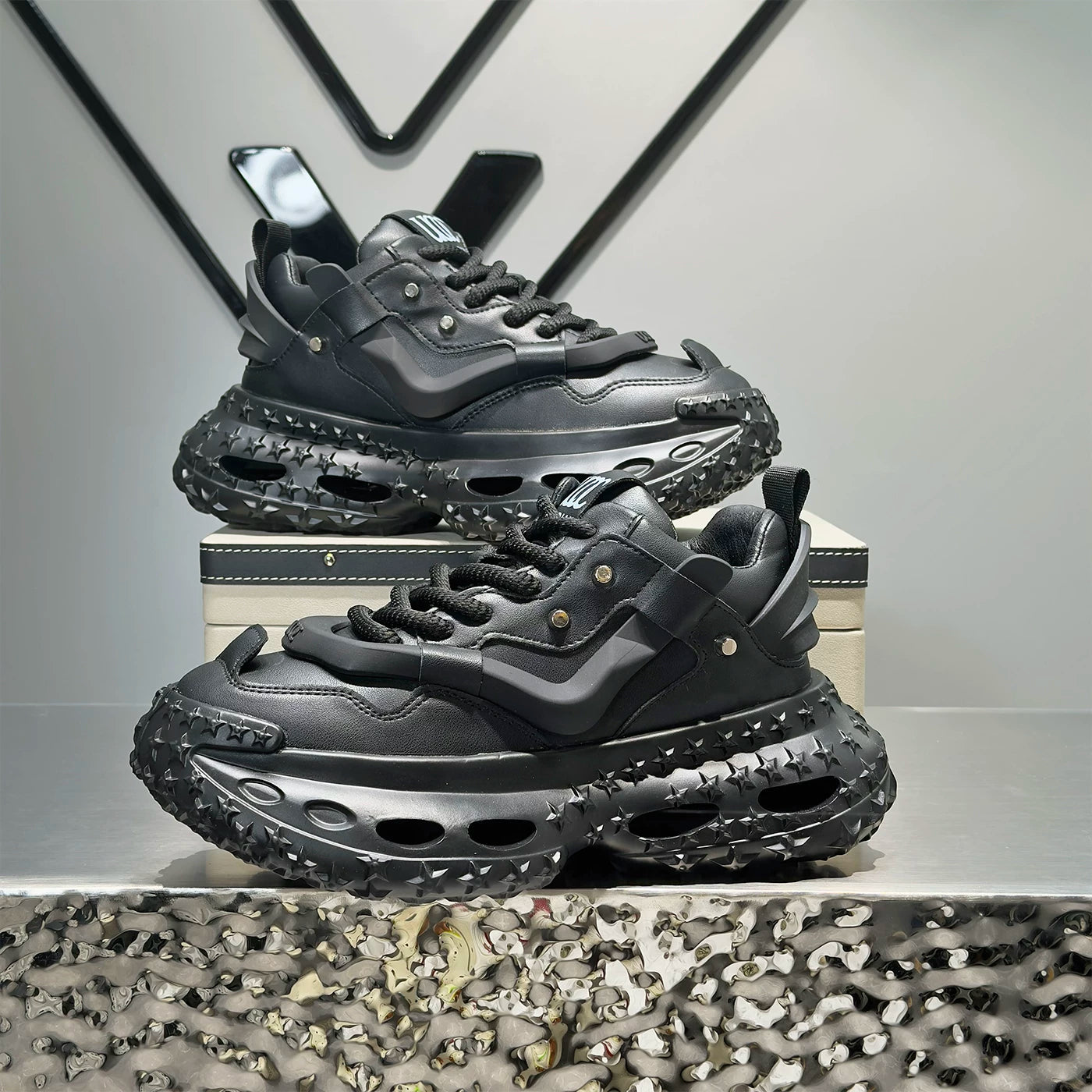 Men's Height-Increasing Platform Breathable Chunky Dad Sneakers 2026 Summer New