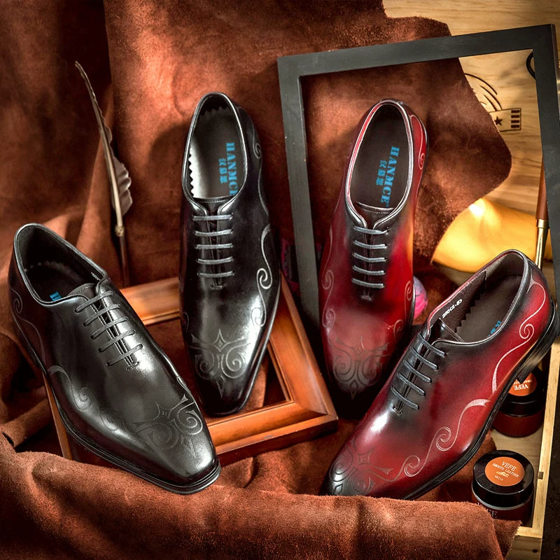 Men's Genuine Leather Oxford Shoes, Breathable, Handmade