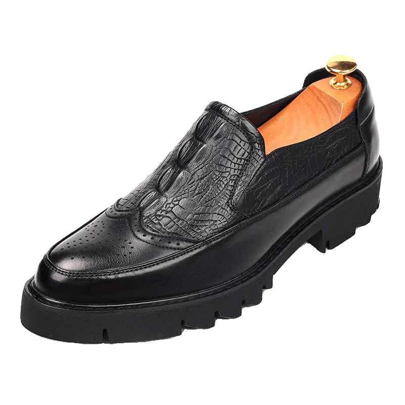 Men's Derby Shoes, Height Increasing, Thick Sole