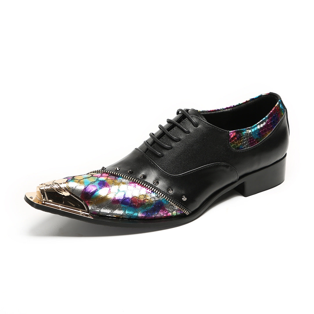 Men's Leather Derby Formal Shoes – Business, British Style – Style 15