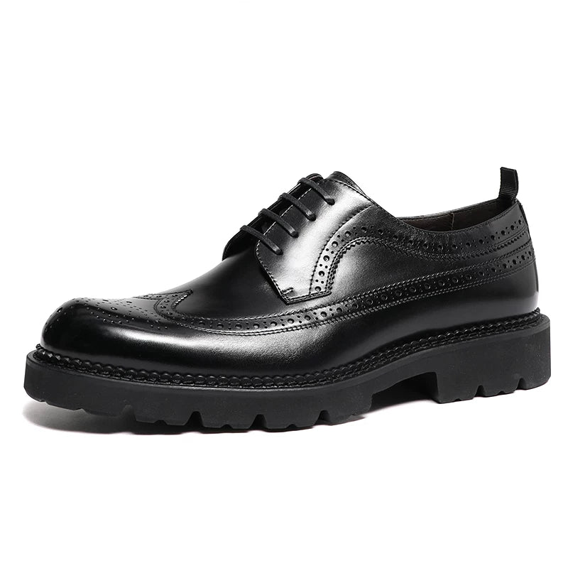 Men's Derby Shoes, Thick Sole, British Style