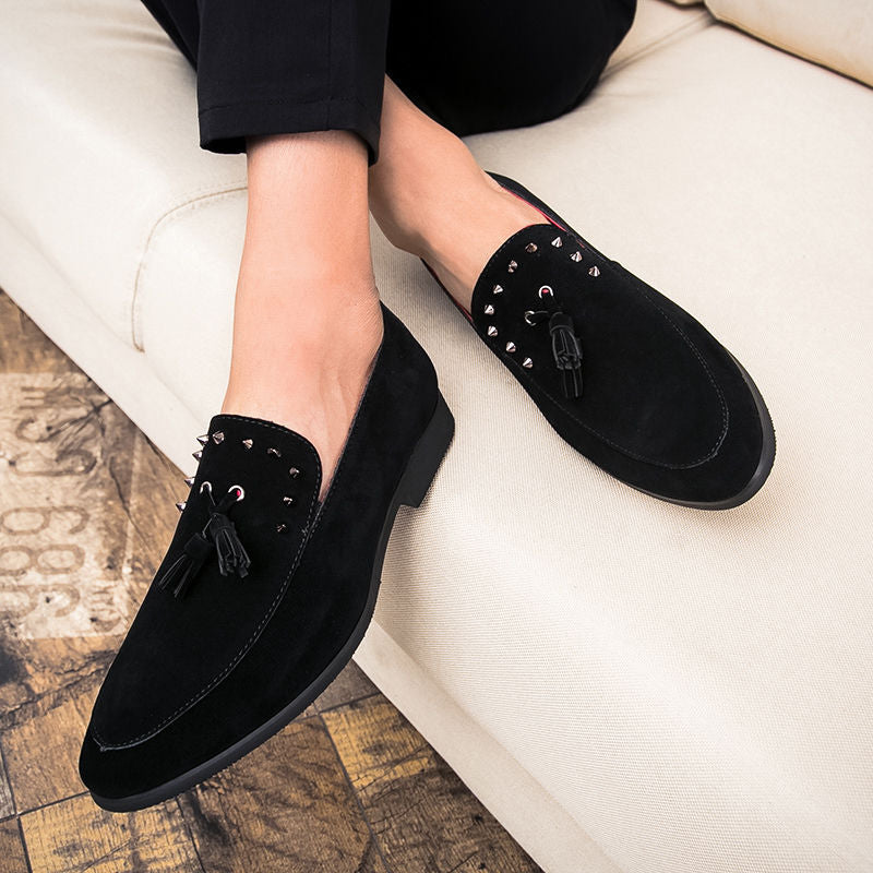 Men's Black Leather Formal Shoes, British Style, Style 3191