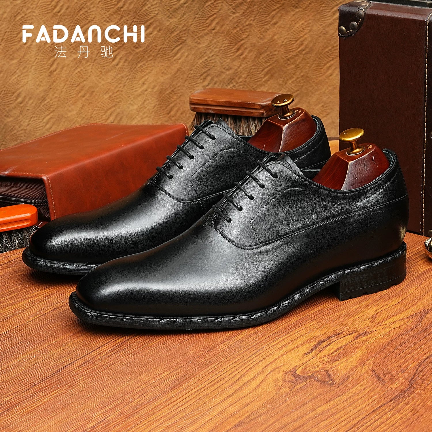 Men's Genuine Leather Leather Shoes, Height Increasing, Business