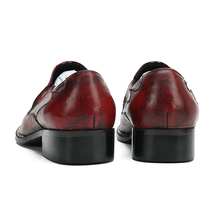 Doudou shoes men's cowhide 2023 new slip-on slip-ons casual brand Korean leather shoes British driving trendy shoes