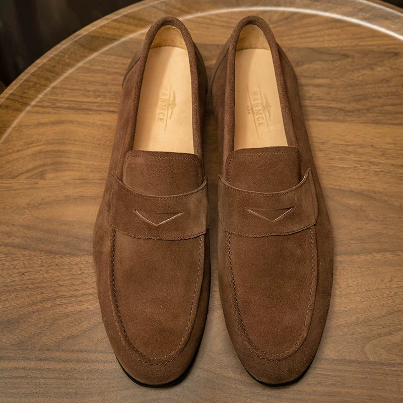 Men's Genuine Leather Loafers, Breathable, Suede