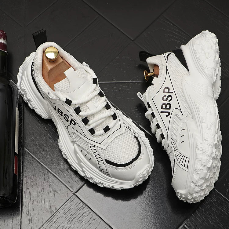 Men's Platform Breathable Mesh Low-Top Trendy Chunky Dad Sneakers