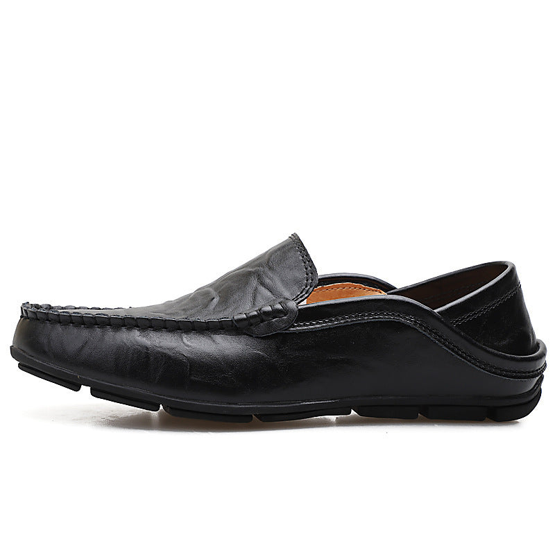 Men's Leather Loafers, Breathable