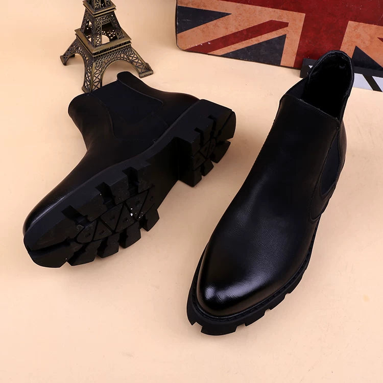Men's Martin Boots, Height Increasing, Pointed Toe