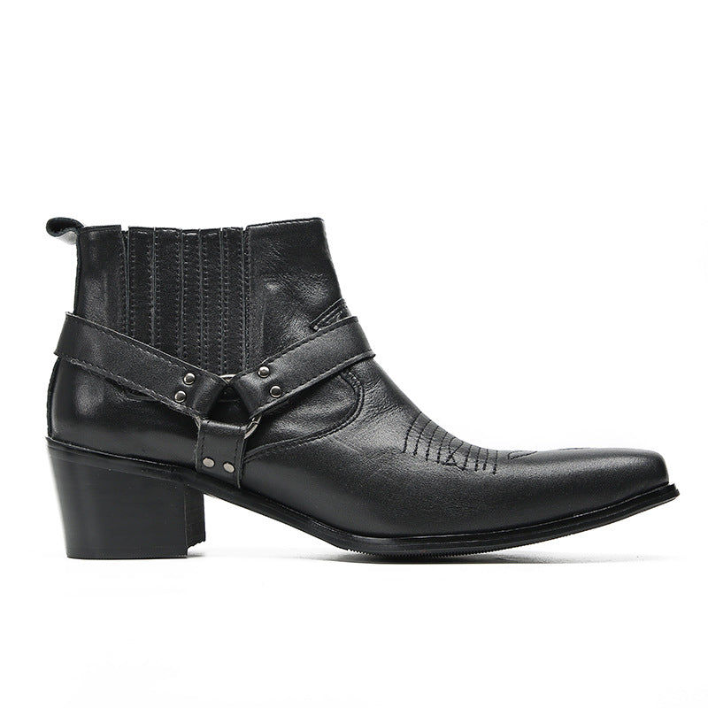 Men's Black Chelsea Boots – Pointed Toe, British Style