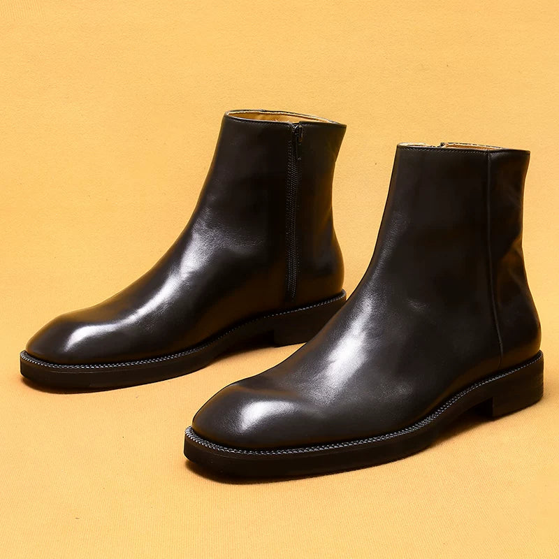 Men's Genuine Leather Martin Boots, British Style