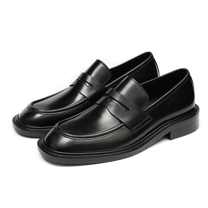 Men's Genuine Leather Loafers, Breathable, Slip-On