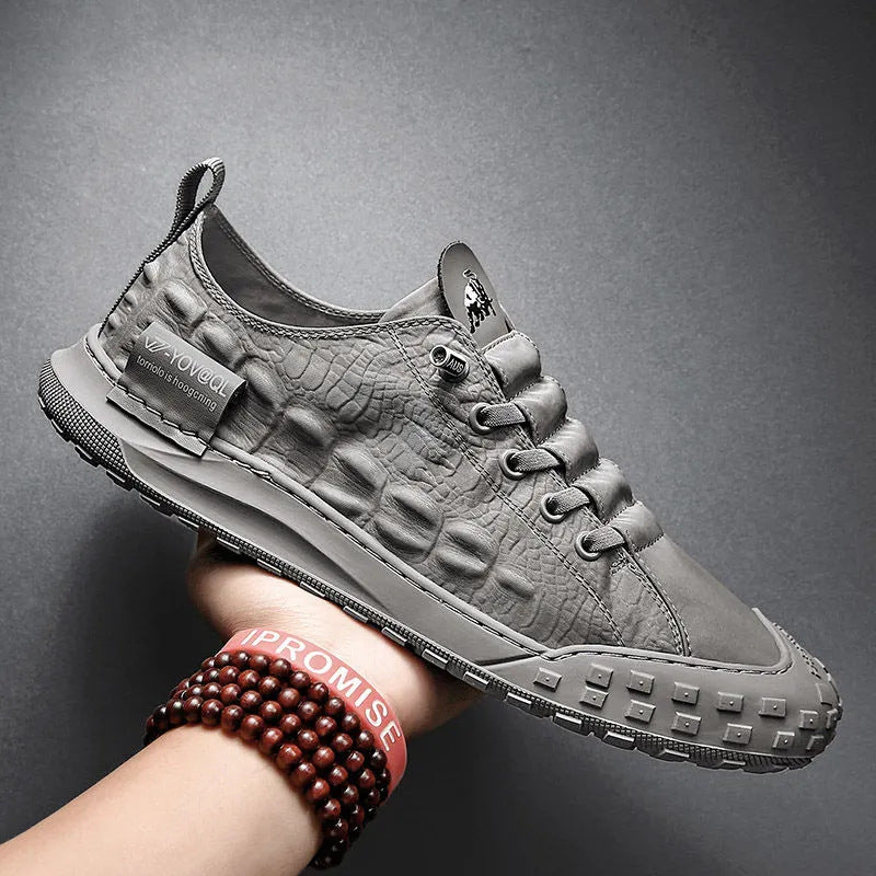 Men's Green Canvas Sneakers – Breathable