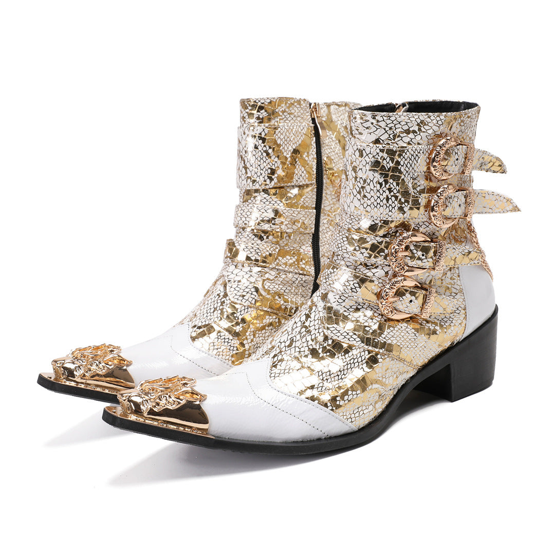 Men's White Chelsea Boots – British Style