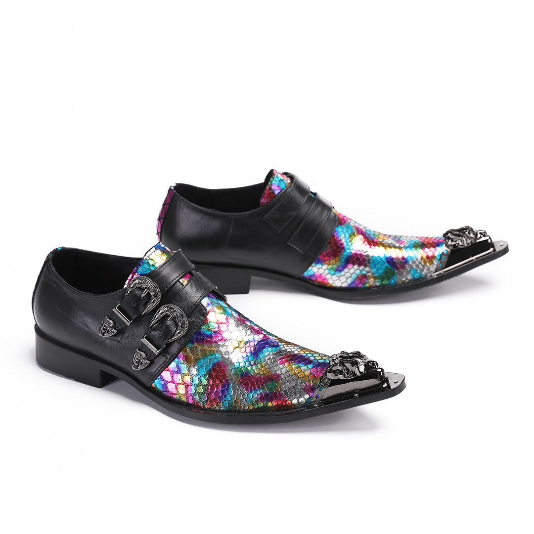 Men's Leather Derby Formal Shoes – Business, Wedding – Style 34