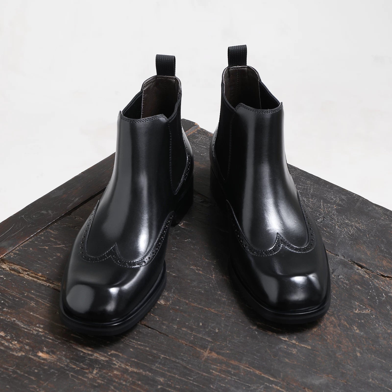 Men's Genuine Leather Martin Boots, Handmade, Square Toe