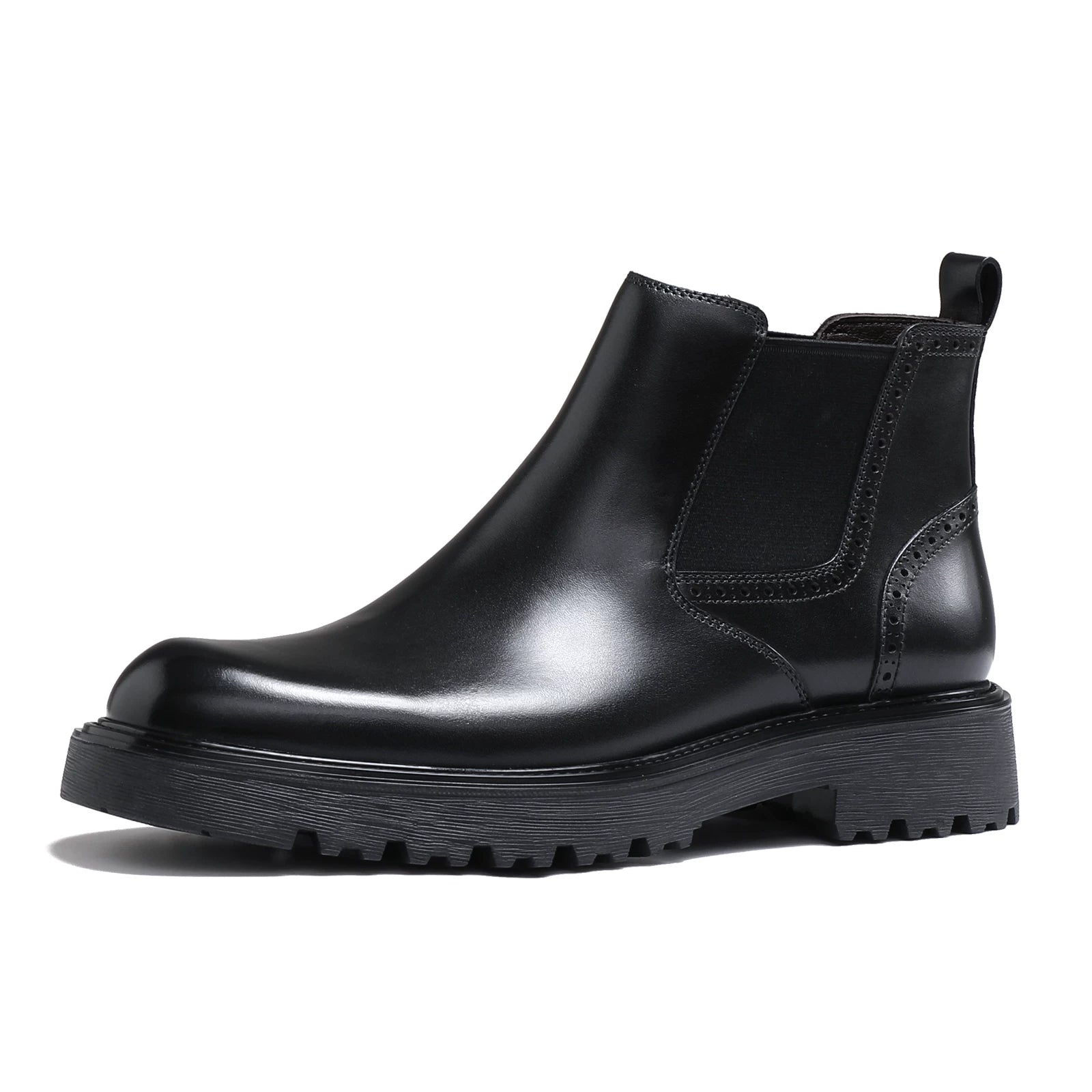 Men's Genuine Leather Martin Boots, Thick Sole, Handmade