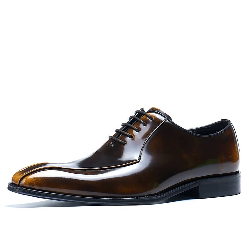 Men's Genuine Leather Wedding Shoes, Handmade, Pointed Toe