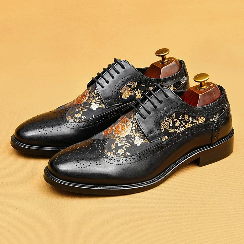 Men's Genuine Leather Derby Shoes, Business, Formal