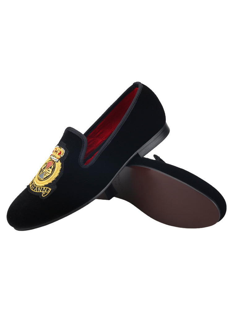 European and American celebrity party style velvet slip-ons for men, high-end imported handmade Indian silk with slip-on trendy loafers