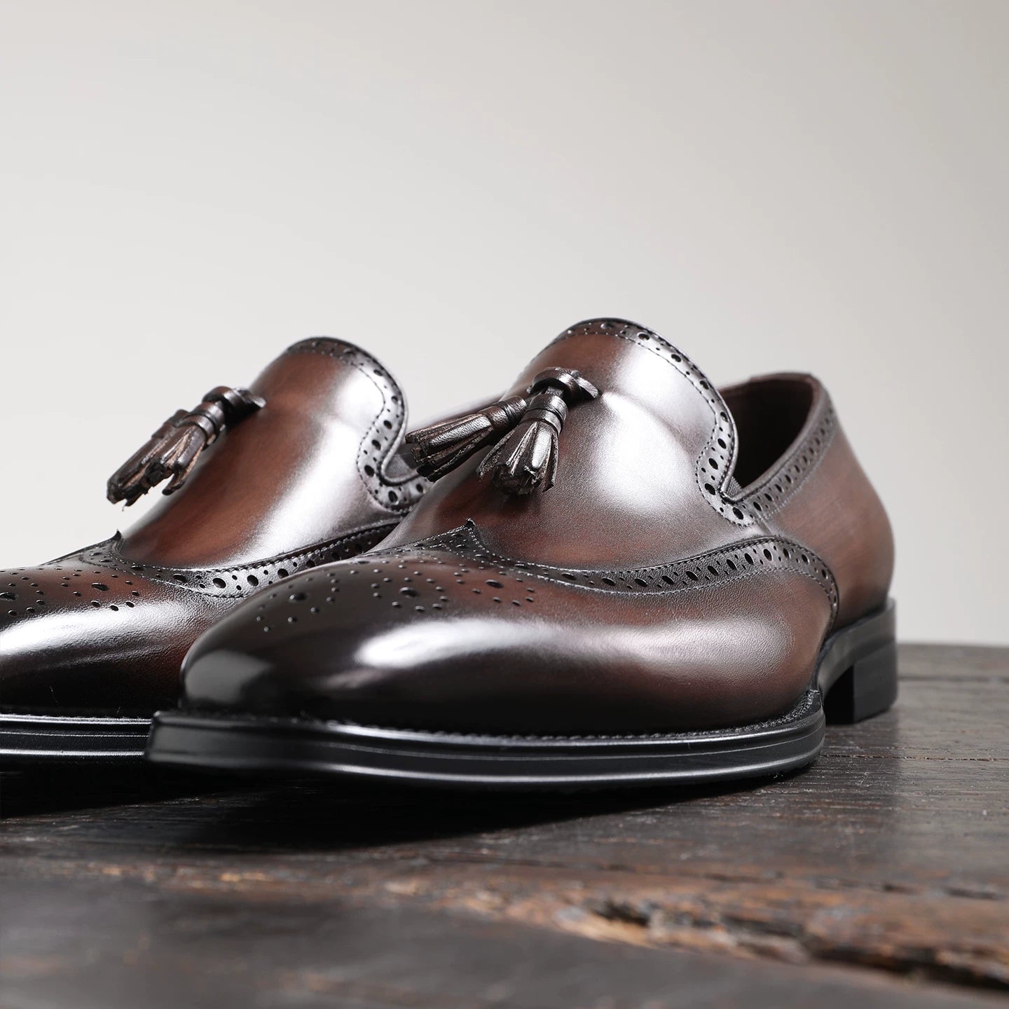 Men's Genuine Leather Loafers, Handmade, Slip-On