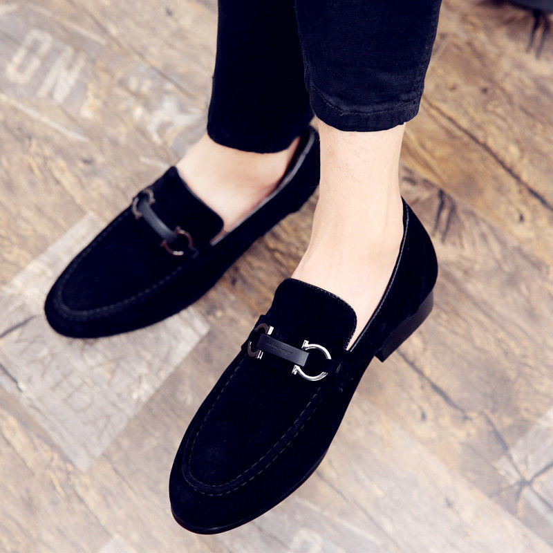 Men's Black Leather Formal Shoes, British Style, Style 3191