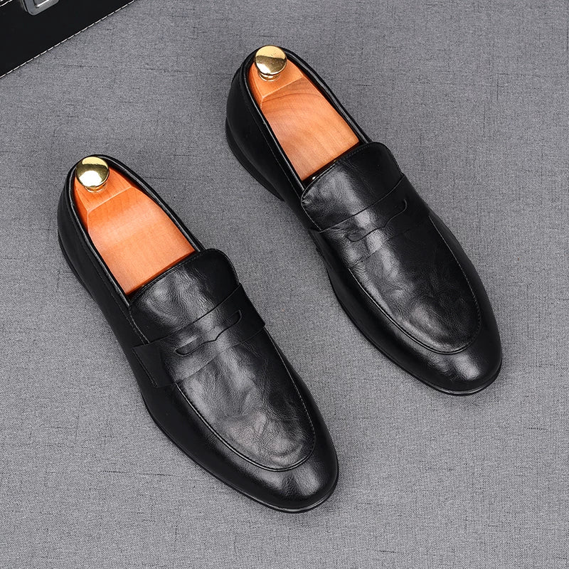 Men's Loafers, Slip-On, British Style