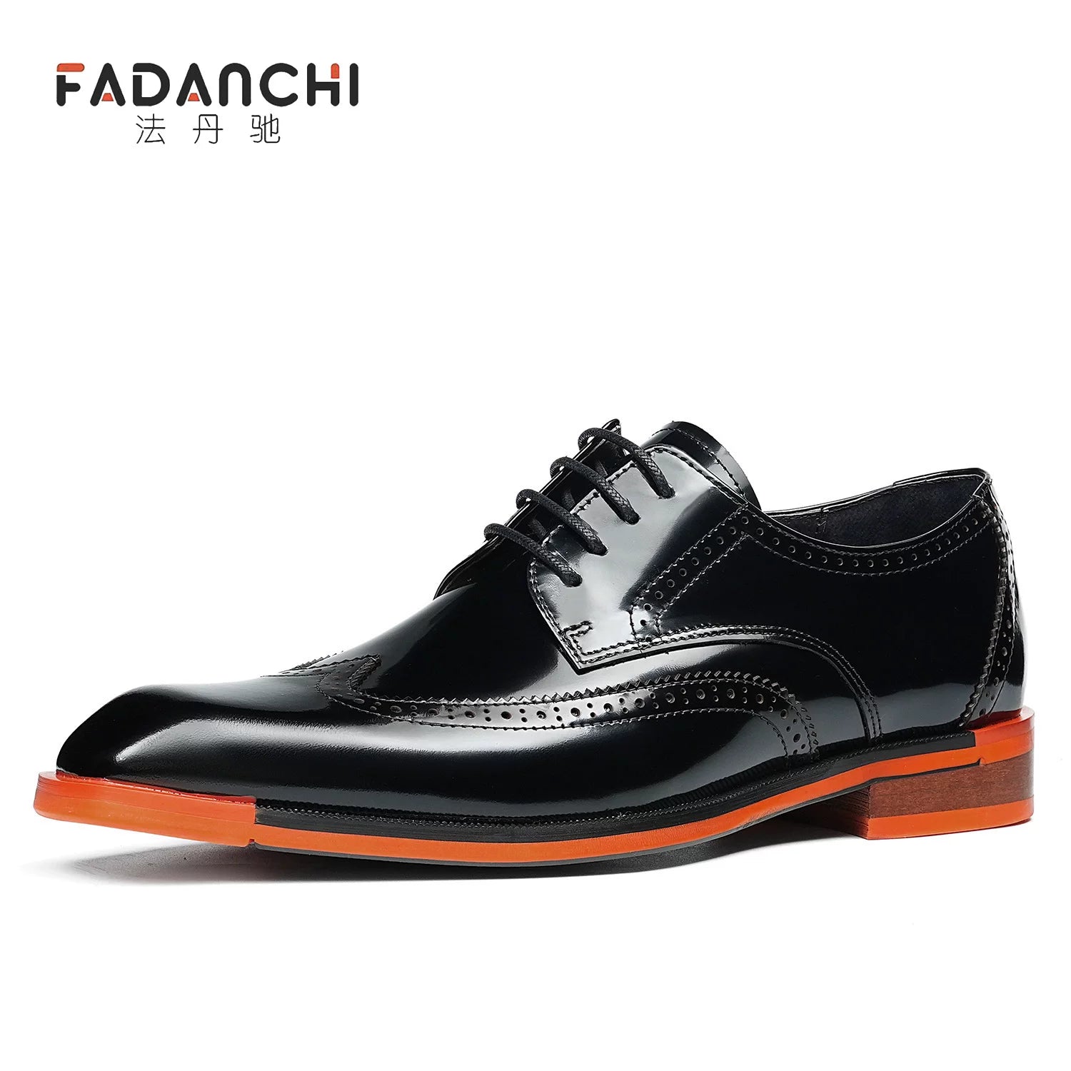 Men's Genuine Leather Derby Shoes, Glossy, Business