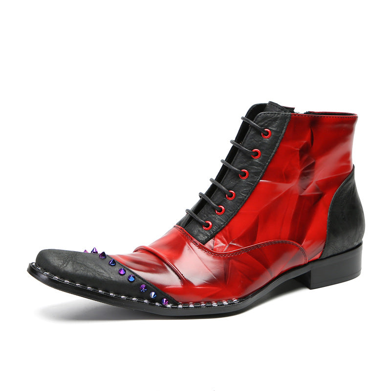 Men's Red Chelsea Boots – British Style