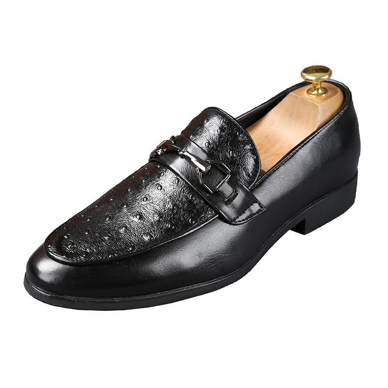 Men's Brown Loafers, Height Increasing, Pointed Toe