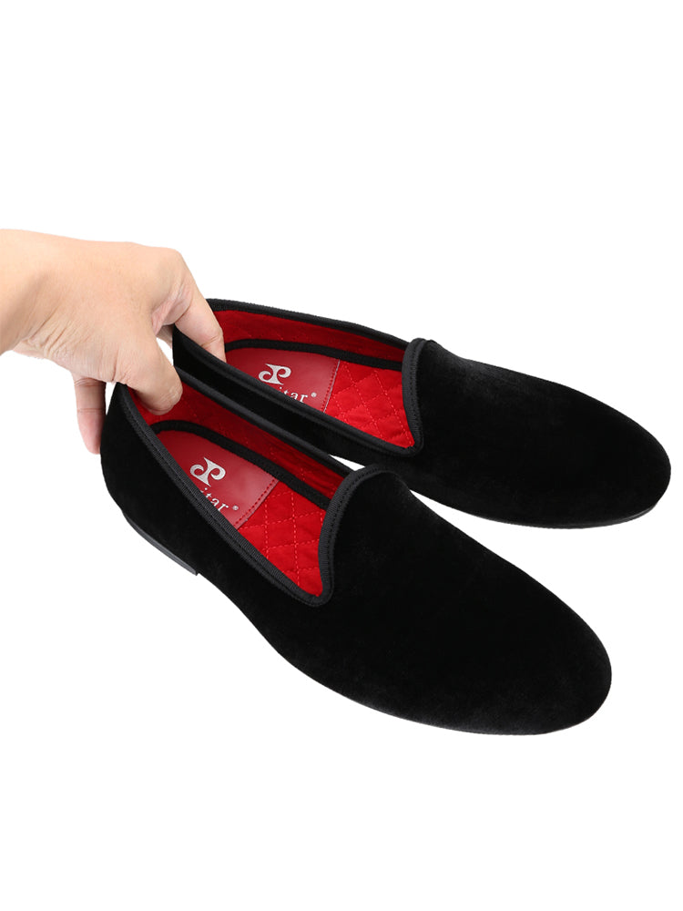 Piergitar European and American trendy banquet party wedding men's formal loafers suede slip-on shoes for men