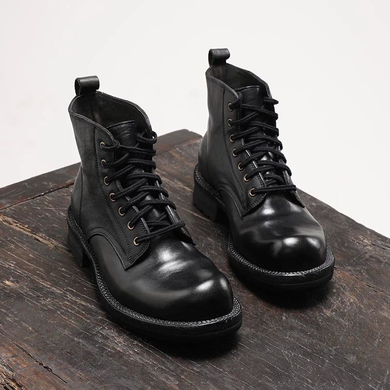 Men's Martin Boots, Thick Sole, Handmade