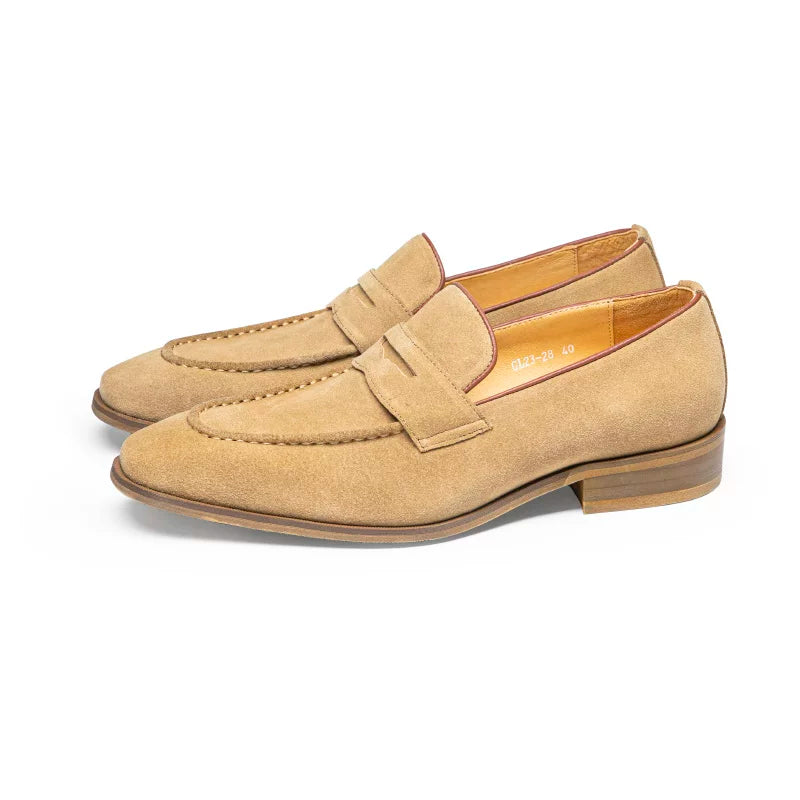 Men's Genuine Leather Loafers, Breathable, Slip-On