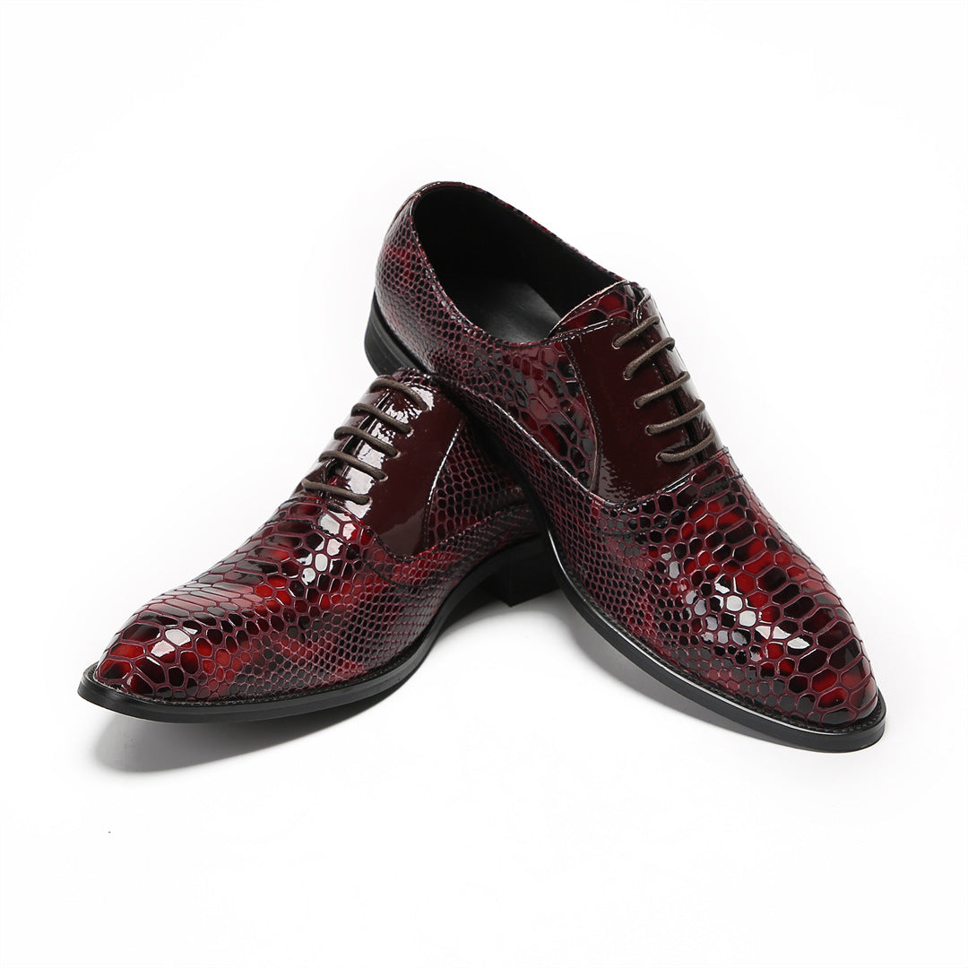 Men's Leather Oxford Formal Shoes – Pointed Toe, Business – Style 35