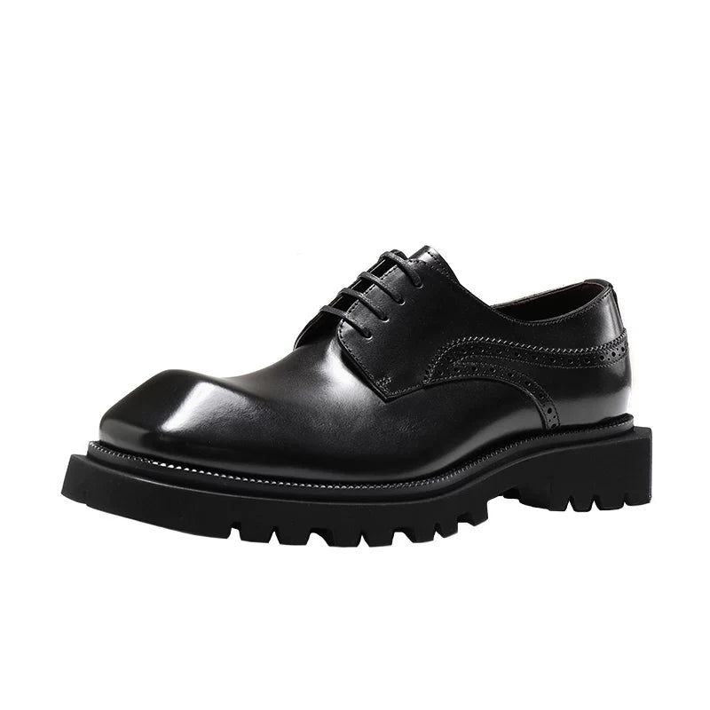 Men's Derby Shoes, Height Increasing, Thick Sole