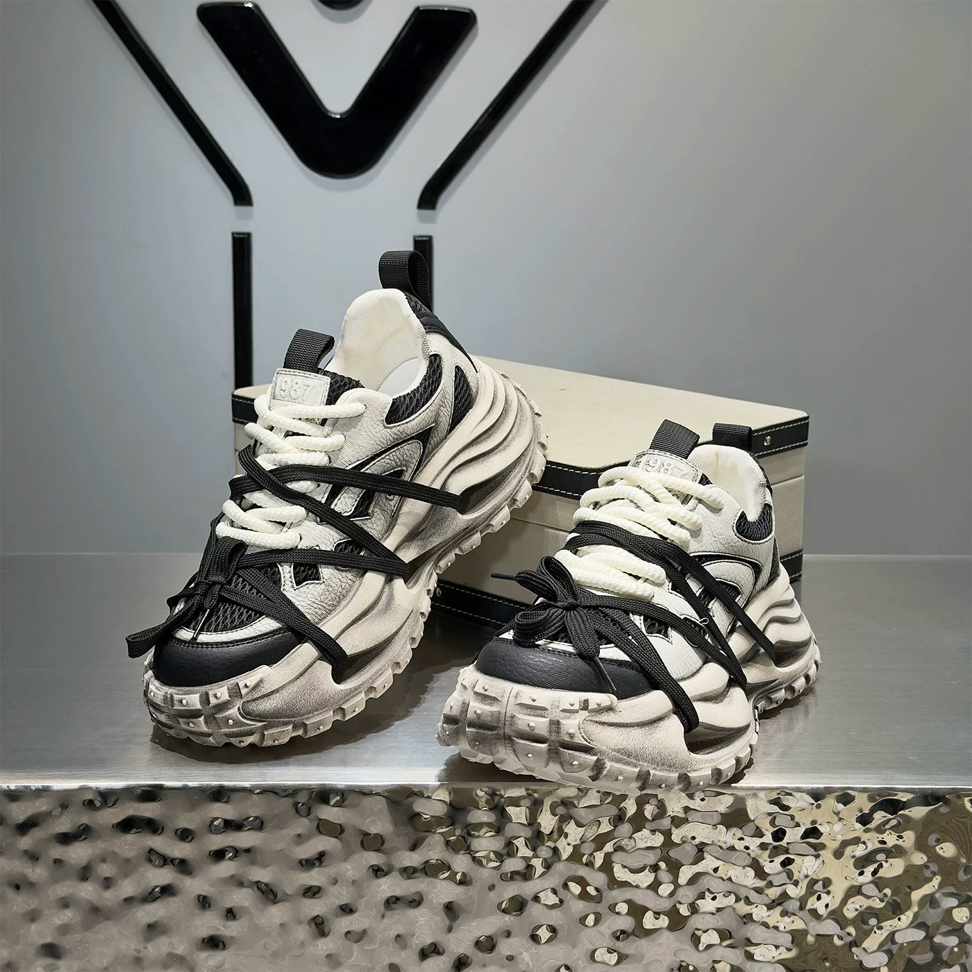 Men's Height-Increasing Platform Retro Chunky Dad Sneakers 2026 New