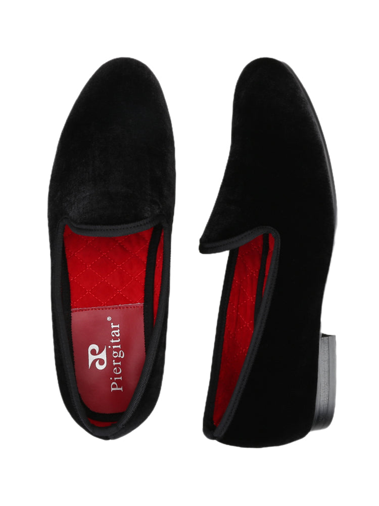 Piergitar European and American trendy banquet party wedding men's formal loafers suede slip-on shoes for men