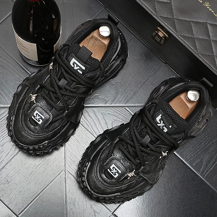 Men's Height-Increasing Platform Shock-Absorbing Trendy Chunky Dad Sneakers 2026 New
