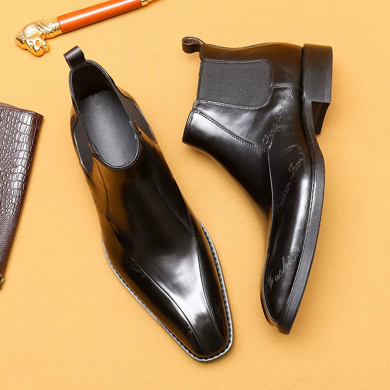 Men's Genuine Leather Martin Boots, British Style