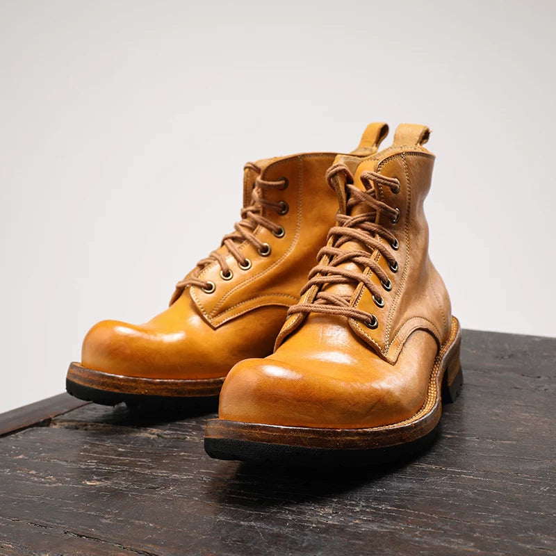 Men's Martin Boots, Thick Sole, Handmade