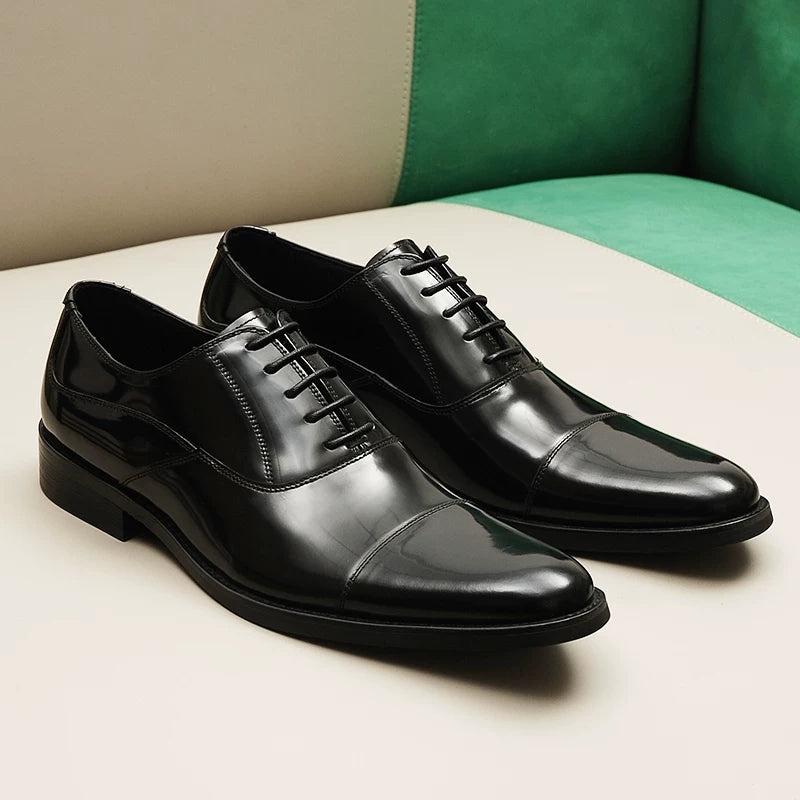 Men's Genuine Leather Oxford Shoes, British Style, Business
