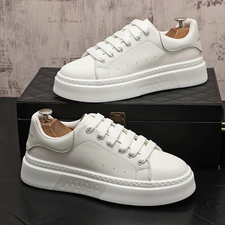 Men's Breathable Mesh White Skate Sneakers Casual 2025 Summer New