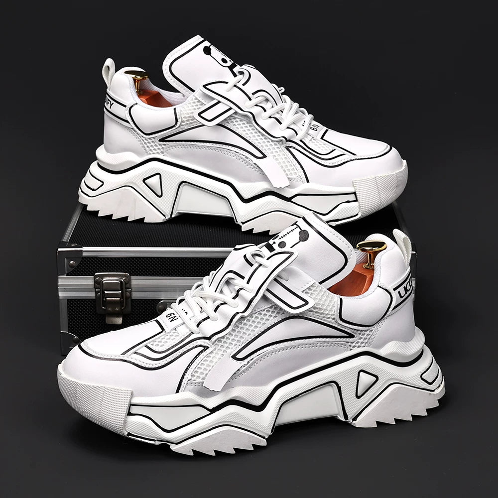 Men's Chunky Sneakers, Height Increasing, Thick Sole